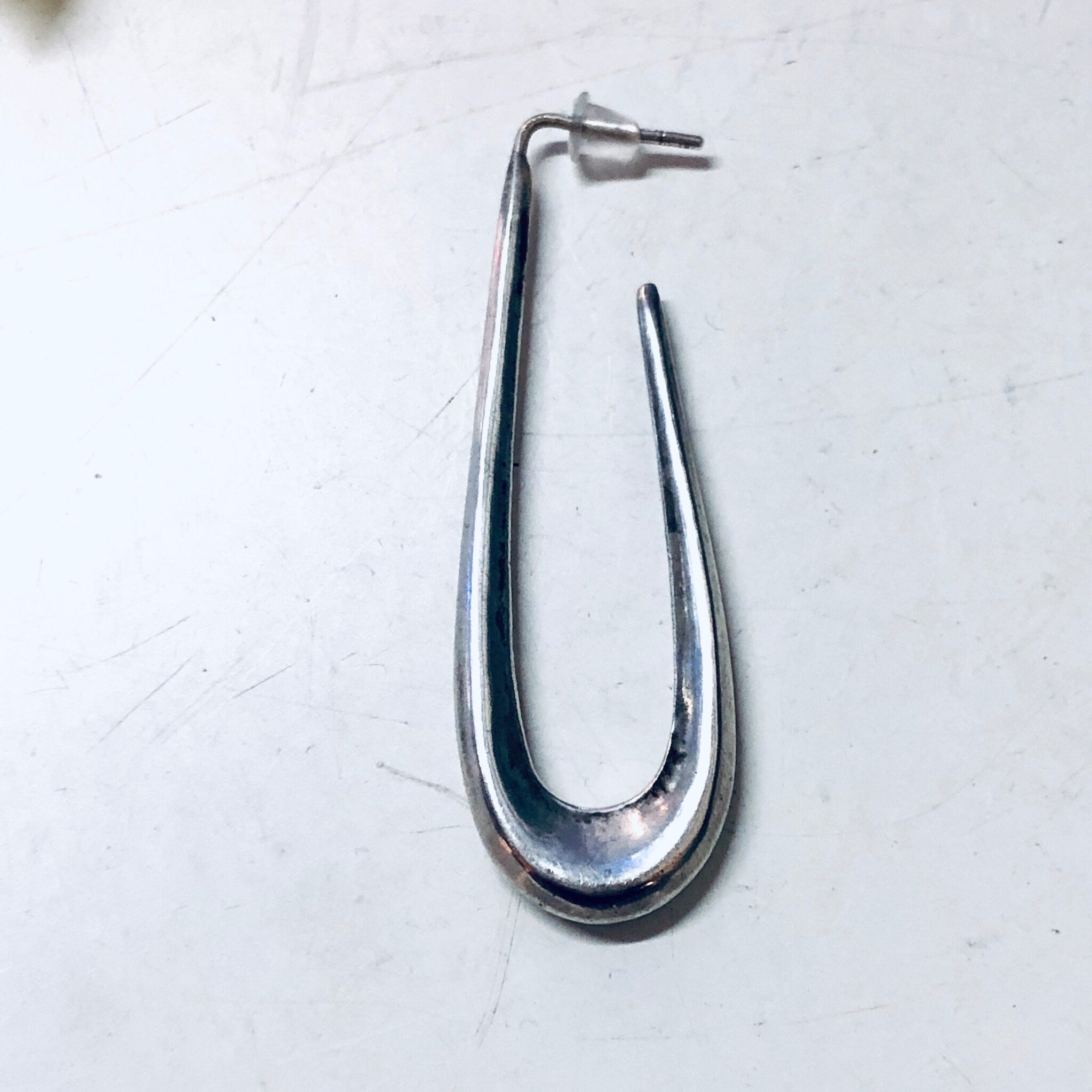 Vintage Silver Earrings, Minimalist Jewelry, Dangle Earrings, Sterling Silver, Pierced Ears, Unique Earrings, Valentines Day Gift