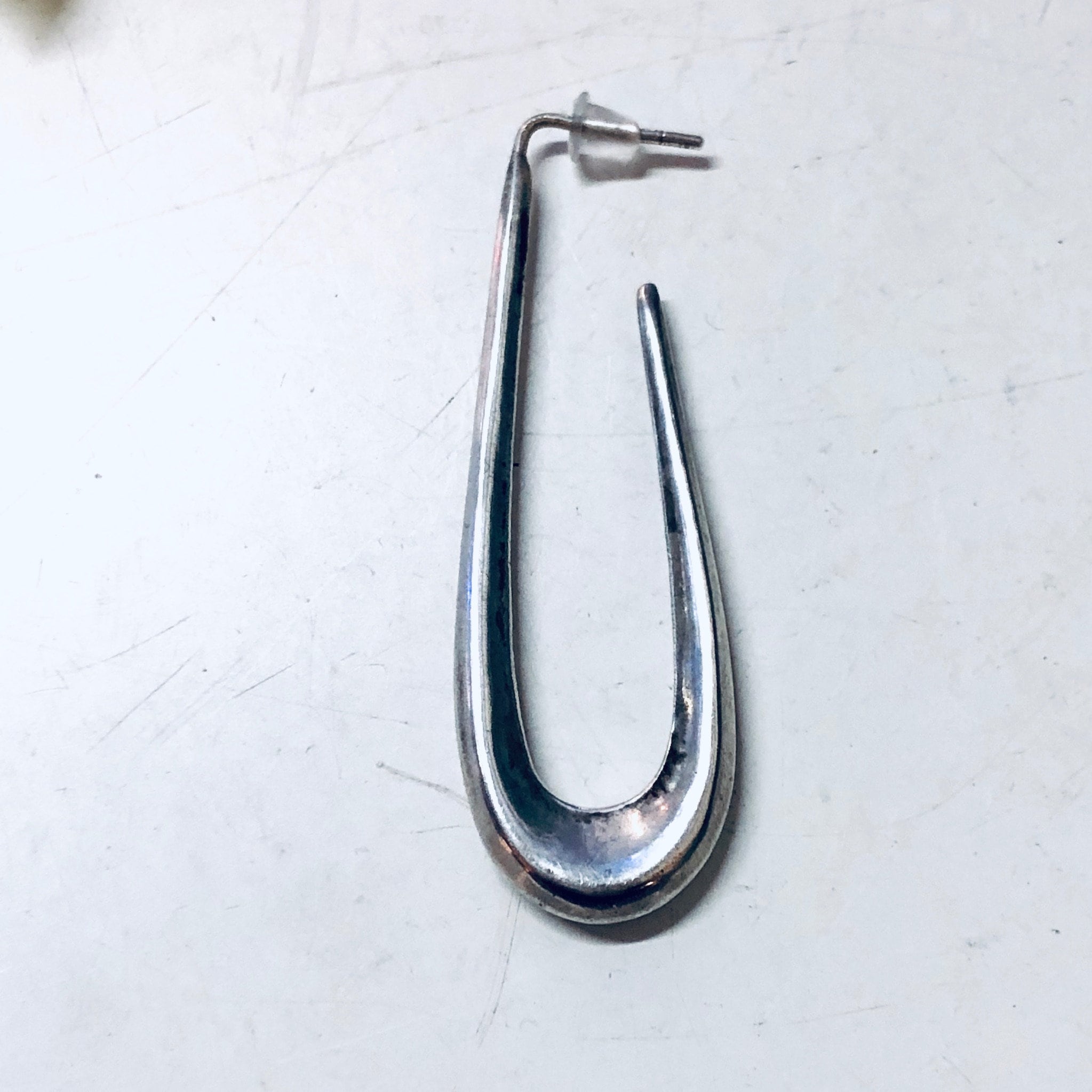 Vintage Silver Earrings, Minimalist Jewelry, Dangle Earrings, Sterling Silver, Pierced Ears, Unique Earrings, Valentines Day Gift