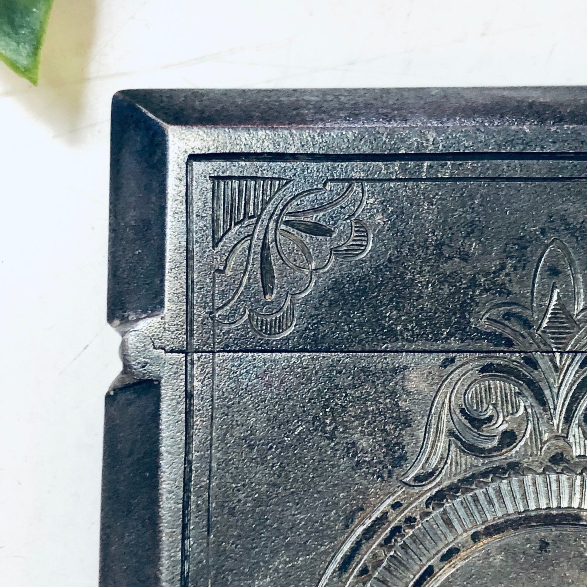 Vintage Case, Sterling Silver Case, Monogrammed Case, Business Card Holder, Rolled Cigarette Holder, Cigarette Case, Initialed Case, Silver