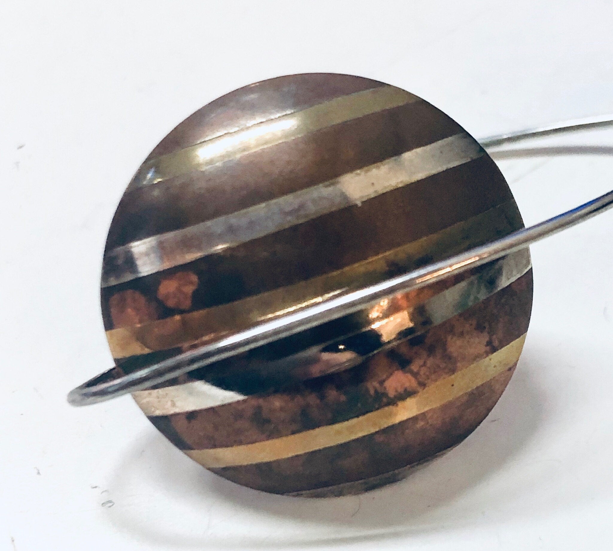 Vintage Earrings, Threader Earrings, Copper Earrings, Vintage Jewelry, Brass Jewelry, Unique Jewelry, Valentines Day Gift, Minimalist