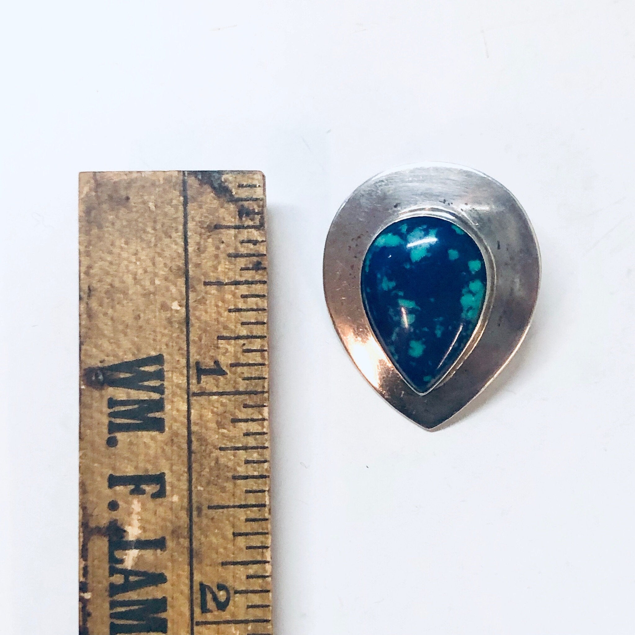 Vintage Clip On Earrings with Azurite Malachite Stones, Silver Clip On Earrings, Arctic Opal Jewelry, Teardrop Shaped Earrings, Blue, Green