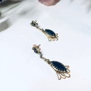 Gold Toned Earrings with Dark Red Stones, Vintage Earrings, Costume Jewelry, Dangle Earrings, Valentines Day Gift, Pierced Ears, Gold, Red