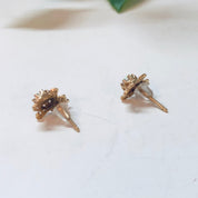 Vintage Gold Earrings, 14K Yellow Gold, 14 Karat Gold, Opal Earrings, Post Earrings, Stud Earrings, October Birthstone, Valentines Day Gift