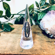 Vintage Silver Ring, Abalone Ring, Vintage Jewelry, Small Ring, Skinny Band Ring, Shell Ring, Shell Jewelry, Valentines Day Gift, 925