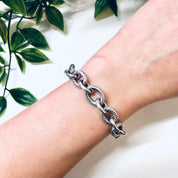 Vintage Silver Bracelet, Link Bracelet, Italian Jewelry, Vintage Jewelry, Simple Jewelry, Minimalist Style, Valentines Day Gift, 925