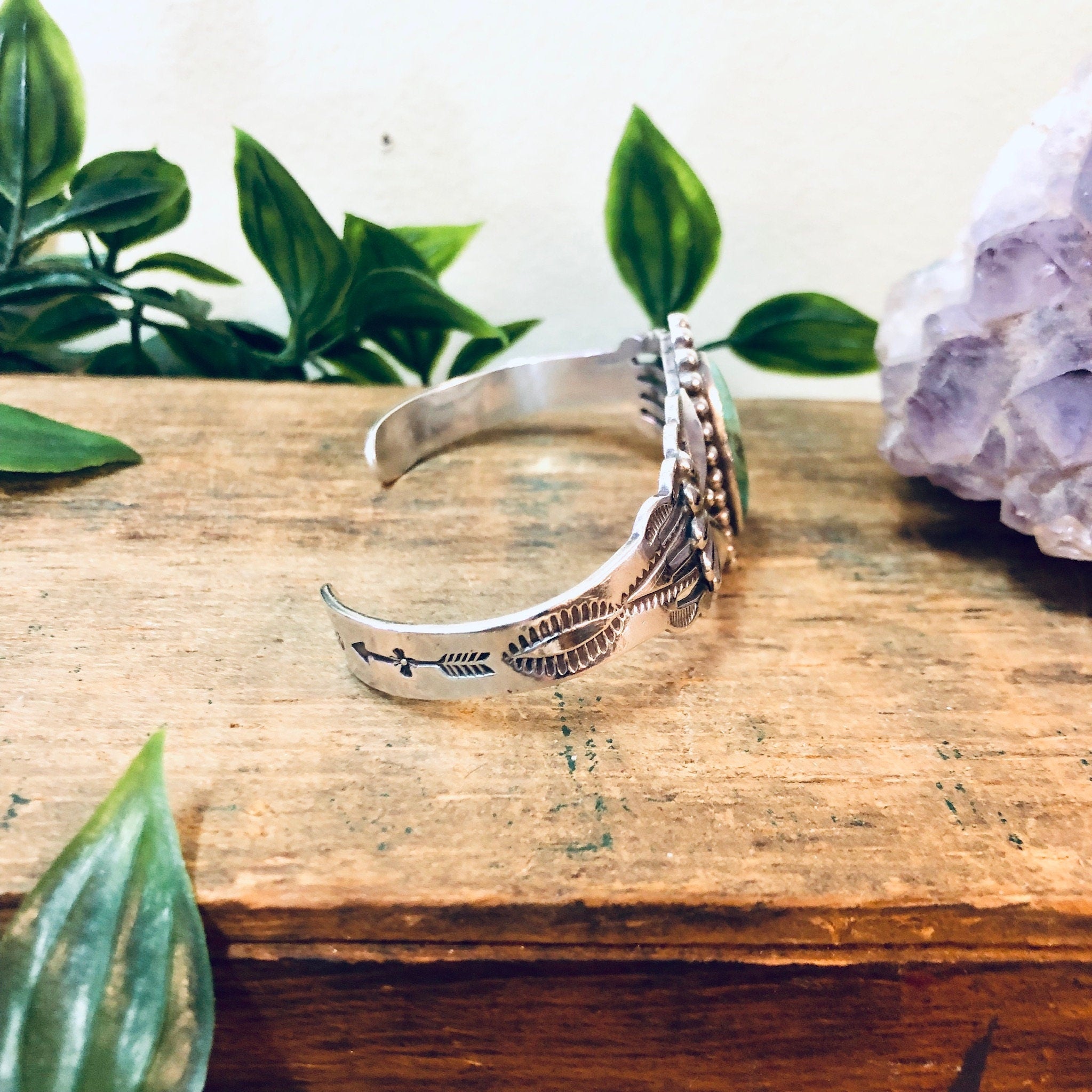 Vintage Turquoise Cuff, Vintage Silver Cuff, Silver Bracelet, Turquoise Stone, Stamped Silver, Vintage Jewelry, Valentines Day Gift, Blue