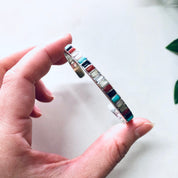 Vintage Silver Cuff, Vintage Bracelet, Silver Bracelet, Valentines Day Gift, Boho Style Jewelry, Turquoise, Onyx, Mother of Pearl, Coral,