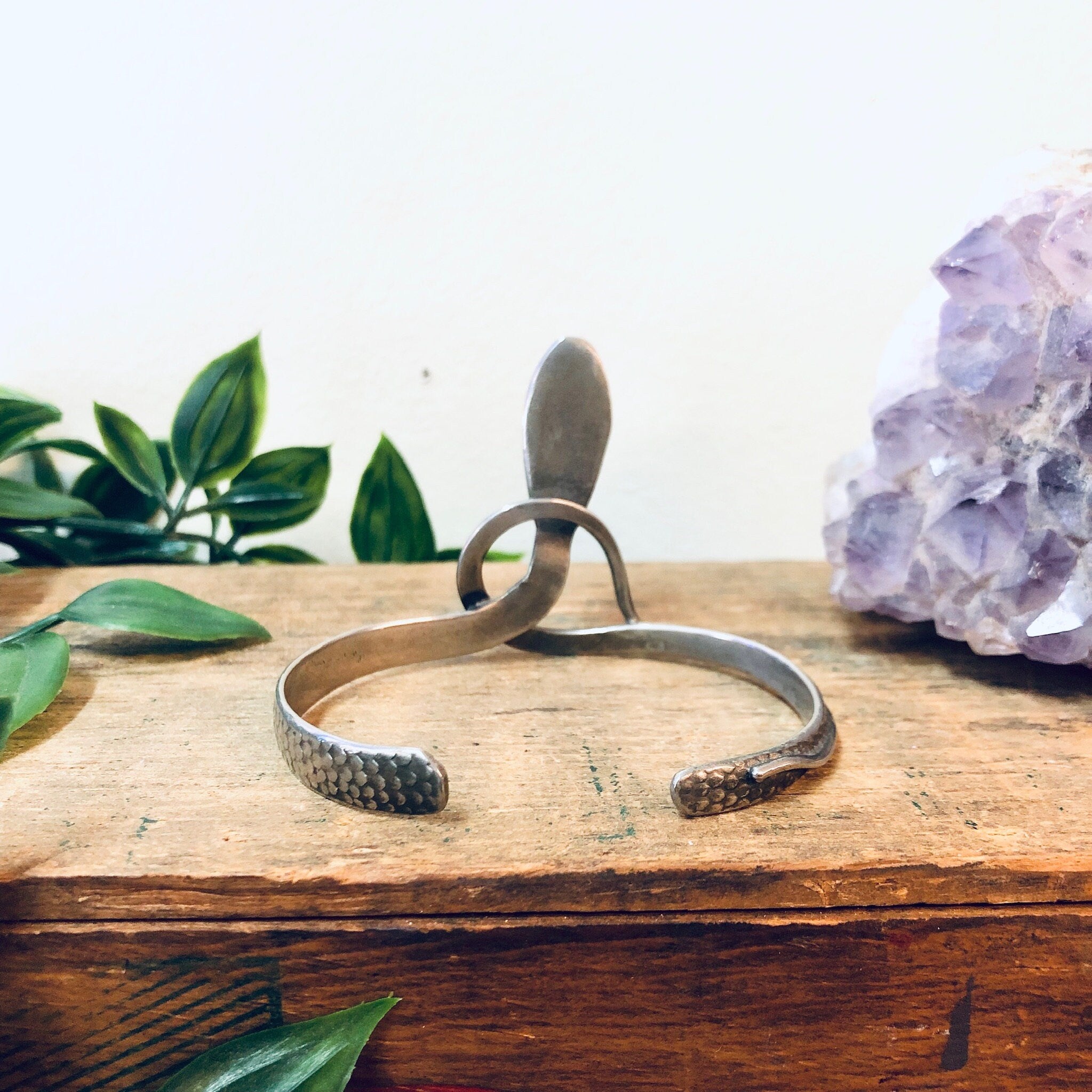 Vintage Snake Bracelet, Snake Cuff, Costume Jewelry, Vintage Jewelry, Boho Style Jewelry, Bohemian Style, Valentines Day Gift, Silver Toned