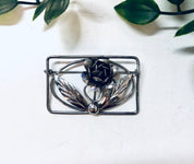 Flower Brooch, Vintage Brooch, Silver Brooch, Vintage Pin, Cut out Brooch, Flower Jewelry, Vintage Jewelry, Valentines Day Gift, Silver Pin
