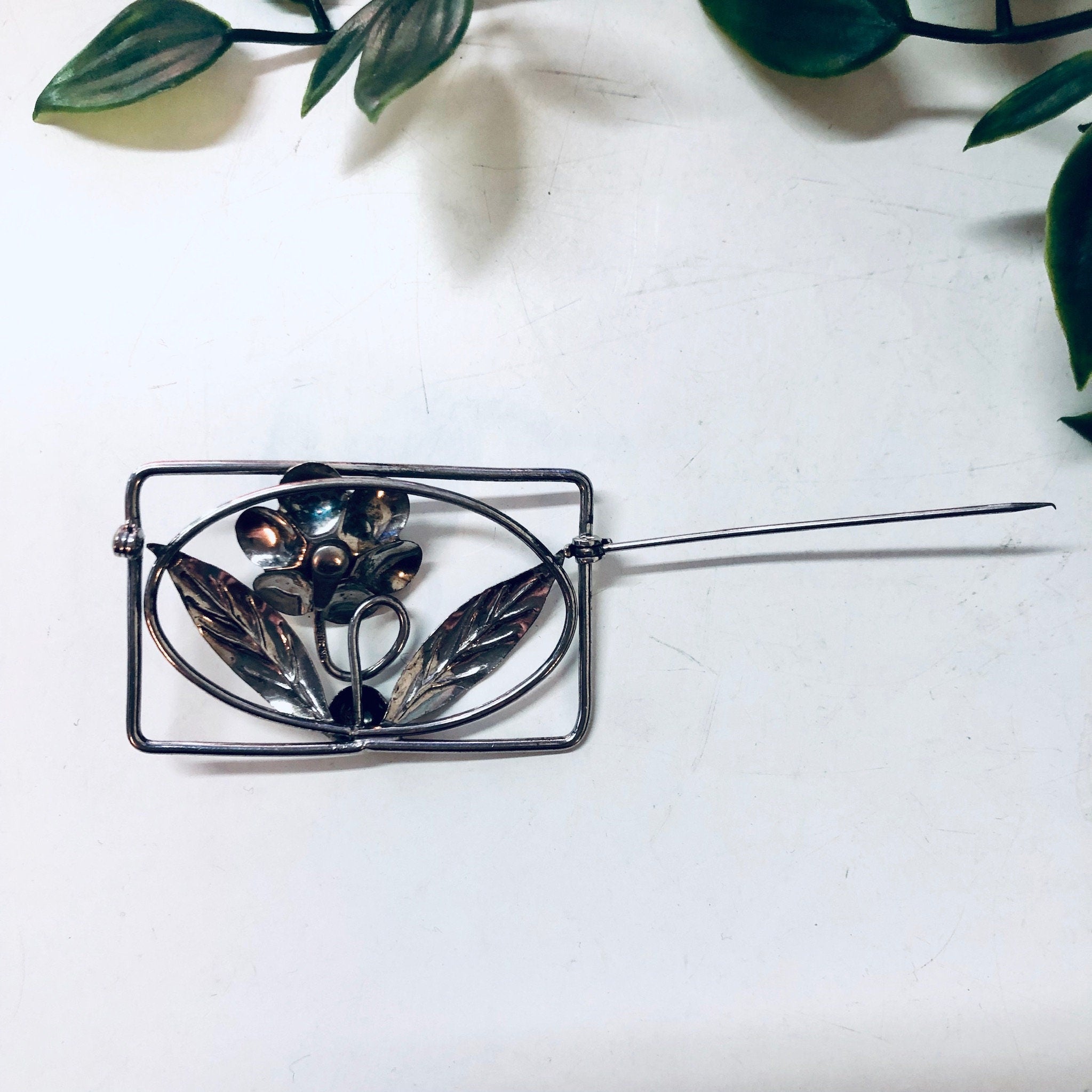 Flower Brooch, Vintage Brooch, Silver Brooch, Vintage Pin, Cut out Brooch, Flower Jewelry, Vintage Jewelry, Valentines Day Gift, Silver Pin