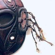 Wood Carved Mask, Wall Hanging, Vintage Home Decor, Wall Art, Wooden Mask, Hand Carved Wood, Tribal Decor, Unique Home Decor, Cut Out Mask