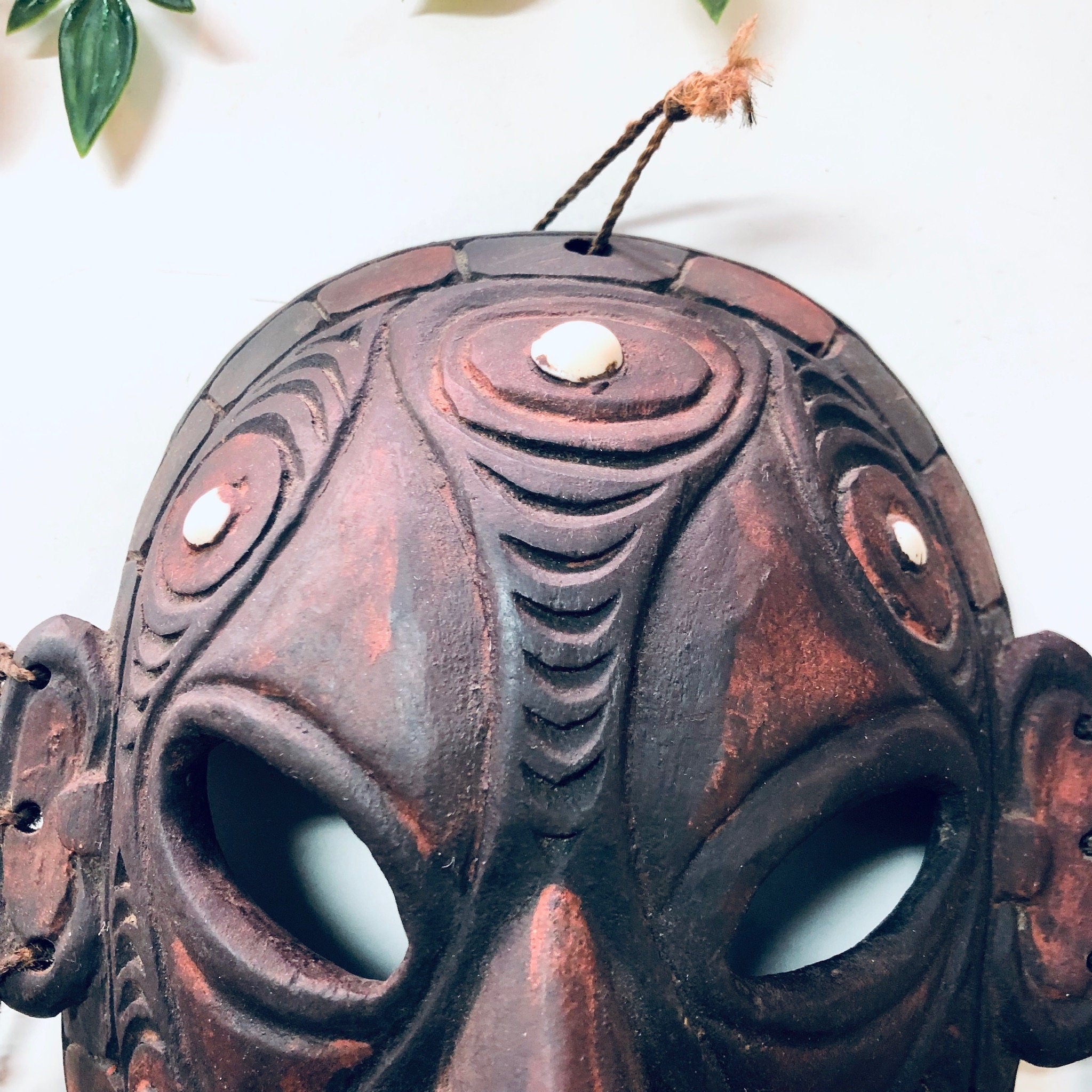 Wood Carved Mask, Wall Hanging, Vintage Home Decor, Wall Art, Wooden Mask, Hand Carved Wood, Tribal Decor, Unique Home Decor, Cut Out Mask