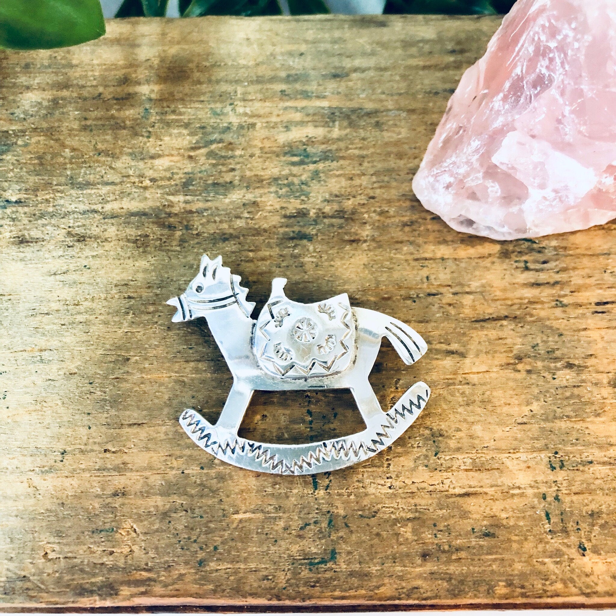 Vintage Silver Brooch, Rocking Horse, Vintage Jewelry, Vintage Pin, Made in Mexico, Valentines Day Gift, Silver Brooch, Horse Jewelry, 925