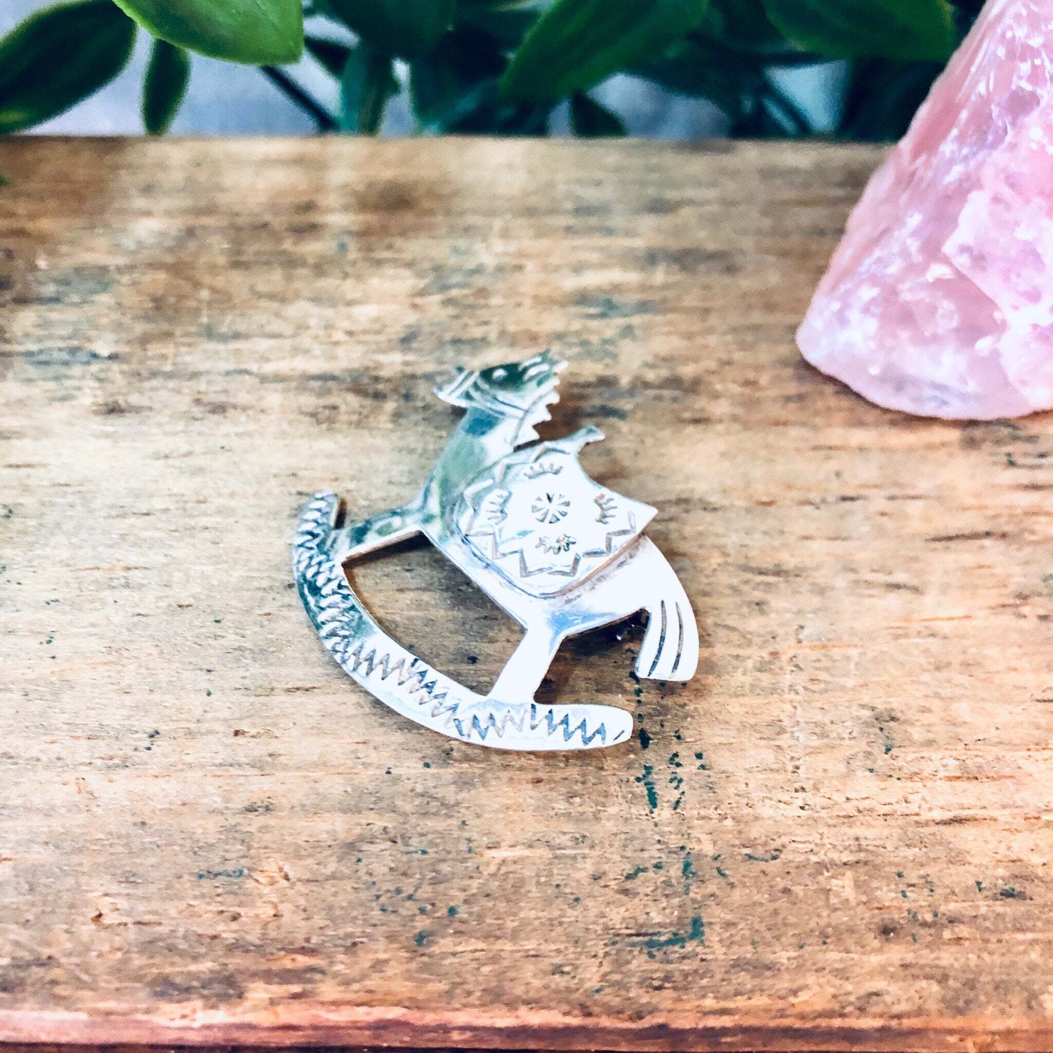 Vintage Silver Brooch, Rocking Horse, Vintage Jewelry, Vintage Pin, Made in Mexico, Valentines Day Gift, Silver Brooch, Horse Jewelry, 925
