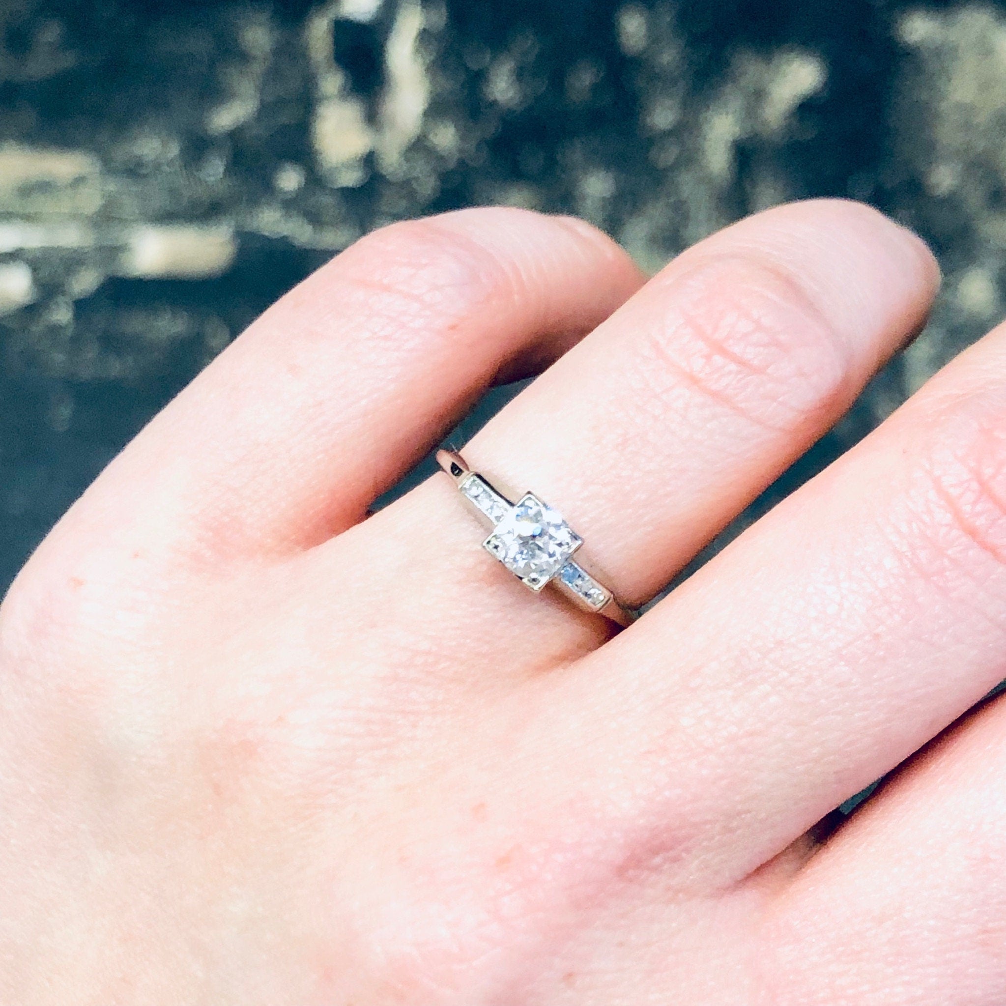 Vintage Engagement Ring, Vintage Diamond Ring, Gold Diamond Ring, White Gold Ring, Engagement Jewelry, Wedding Jewelry, Vintage Jewelry,