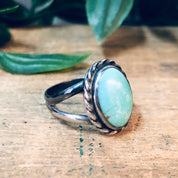 Vintage Silver Ring, Turquoise Ring, Bohemian Jewelry, Boho Style, Simple Ring, Valentines Day Gift, Blue and Silver, Southwestern Ring, 925
