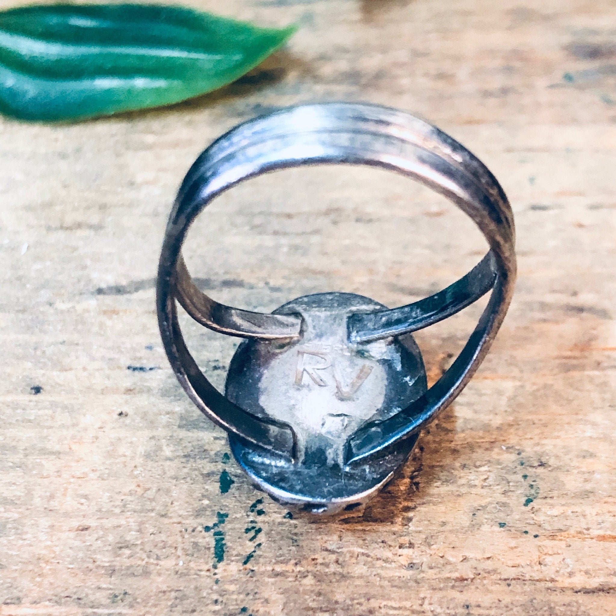 Vintage Silver Ring, Turquoise Ring, Bohemian Jewelry, Boho Style, Simple Ring, Valentines Day Gift, Blue and Silver, Southwestern Ring, 925