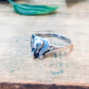 Elephant Ring, Vintage Silver Ring, Animal Jewelry, Unique Jewelry, Valentines Day Gift, Elephant Jewelry, Simple Ring, Gift for Mom, 925