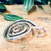 Vintage Silver Pendant, Swirl Pendant, Vintage Necklace, Large Pendant, Swirl Design, Unique Jewelry, Circle Pendant, Valentines Day Gift