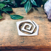 Vintage Pendant, Silver Pendant, Swirl Pendant, Unique Jewelry, Vintage Necklace, Valentines Day Gift, Abstract Jewelry, Simple Pendant, 925