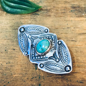 Vintage Brooch, Silver Brooch, Turquoise Brooch, Vintage Jewelry, Southwestern Brooch, Vintage Pin, Turquoise Jewelry, Bohemian Style, 925