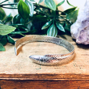 Vintage Bracelet, Silver Fish Bracelet, Fish Jewelry, Aquatic Jewelry, Bangle Bracelet, Cuff Bracelet, Unique Jewelry, Animal Bracelet, 925