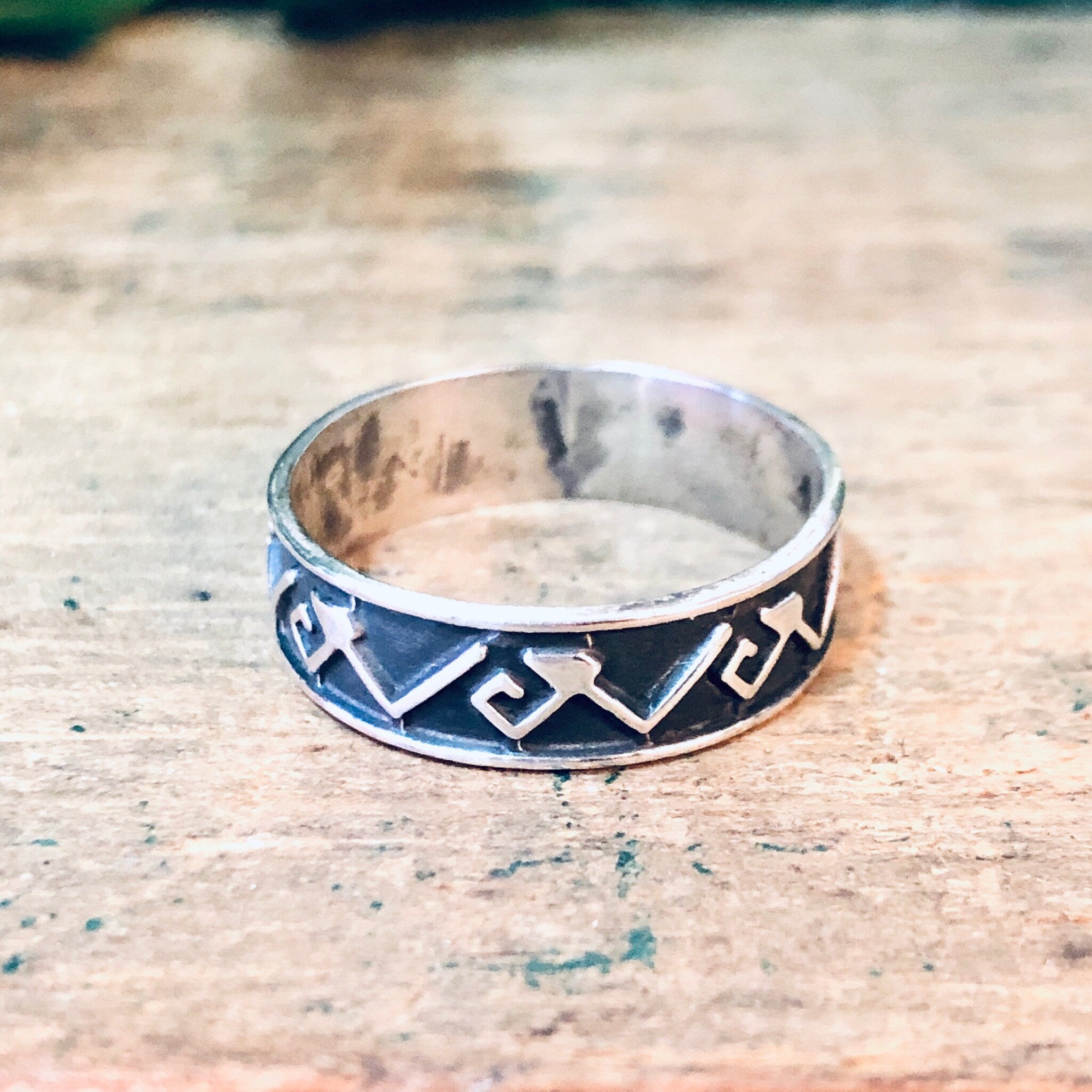 Vintage Silver Ring, Tribal Ring, Band Ring, Vintage Jewelry, Simple Ring, Valentines Day Gift, Unique Jewelry, Simple Tribal Band, 925