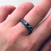 Vintage Silver Ring, Tribal Ring, Band Ring, Vintage Jewelry, Simple Ring, Valentines Day Gift, Unique Jewelry, Simple Tribal Band, 925