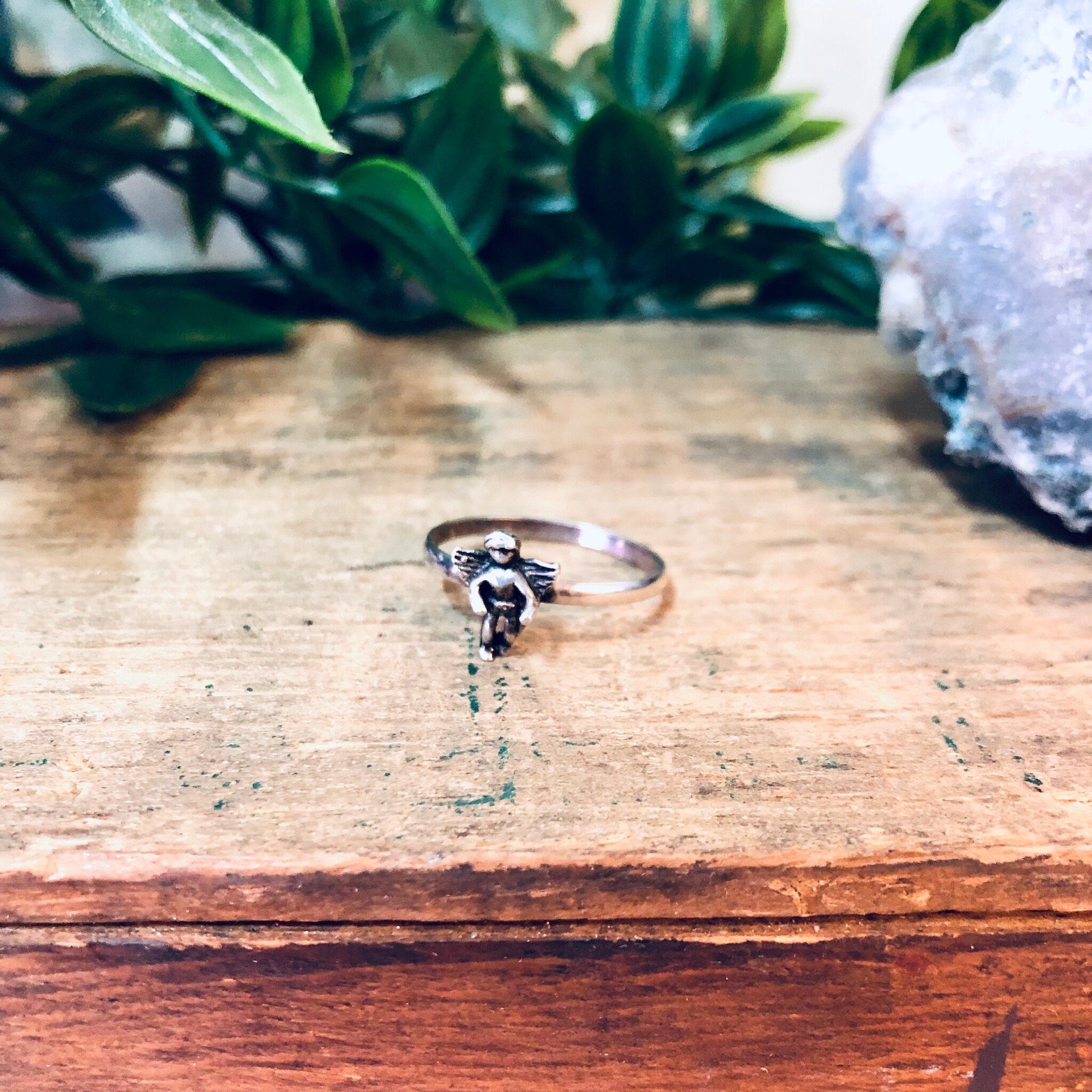 Vintage Silver Ring, Cherub Ring, Angel Ring, Vintage Jewelry, Ring with Angel, Angelic Jewelry, Valentines Day Gift, Cupid Ring, Angel, 925