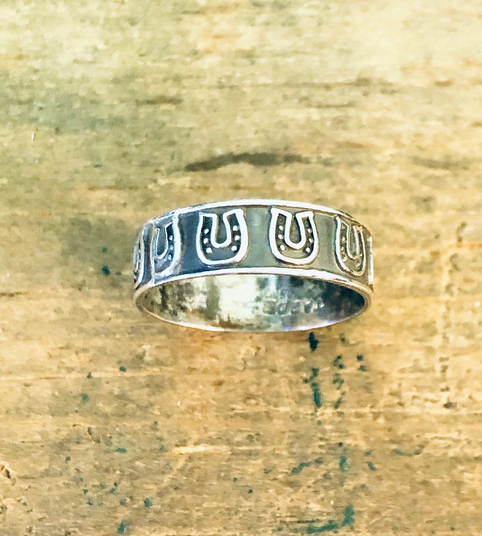 Vintage Silver Ring, Horseshoe Ring, Lucky Ring, Lucky Jewelry, Vintage Jewelry, Band Ring, Thin Band, Valentines Day Gift, Good Luck Ring