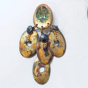 Vintage Earrings, Clip On Earrings, Statement Jewelry, Large Earrings, Fashion Jewelry, Dangle Earrings, Wooden Earrings, Glitter, Sparkle