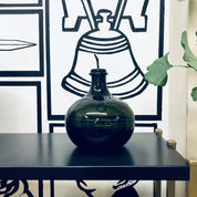Vintage Glass Bottle, Green Glass Bottle, Vintage Home Decor, Hand Blown Glass, Dark Green Glass, Vintage Vase, Centerpiece, Collectible