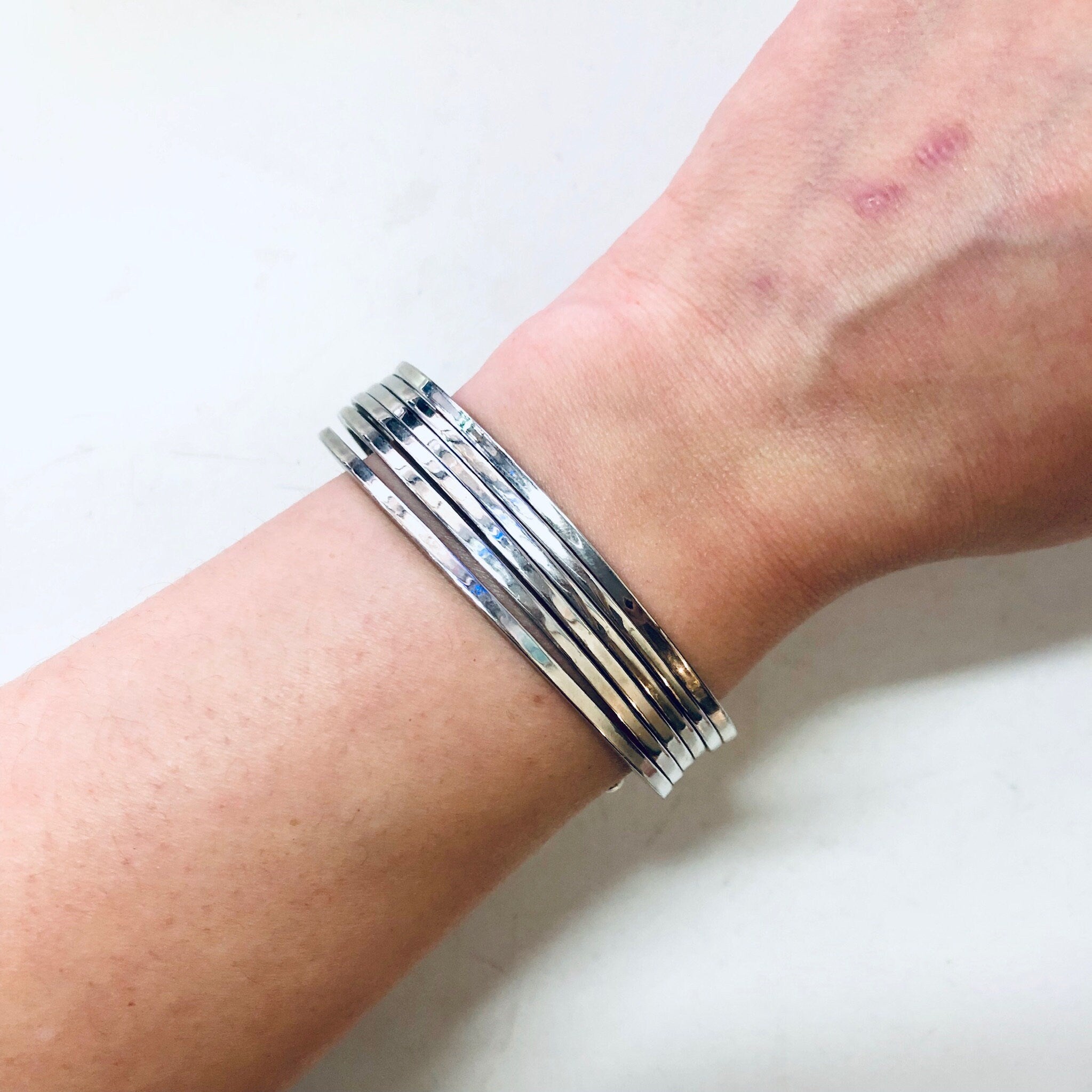 Vintage Cuff Bracelet, Silver Bracelet, Vintage Jewelry, Silver Toned Jewelry, Statement Jewelry, Valentines Day Gift, Industrial Style