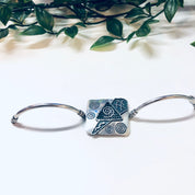 Vintage Bracelet, Silver Bracelet, Bangle Bracelet, Unique Jewelry, Vintage Jewelry, Square Bracelet, Cut Out Bracelet, Hinged Bracelet, 925