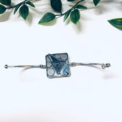 Vintage Bracelet, Silver Bracelet, Bangle Bracelet, Unique Jewelry, Vintage Jewelry, Square Bracelet, Cut Out Bracelet, Hinged Bracelet, 925