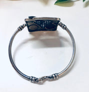 Vintage Bracelet, Silver Bracelet, Bangle Bracelet, Unique Jewelry, Vintage Jewelry, Square Bracelet, Cut Out Bracelet, Hinged Bracelet, 925