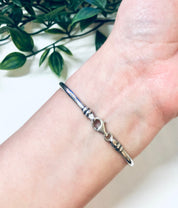 Vintage Bracelet, Silver Bracelet, Bangle Bracelet, Unique Jewelry, Vintage Jewelry, Square Bracelet, Cut Out Bracelet, Hinged Bracelet, 925