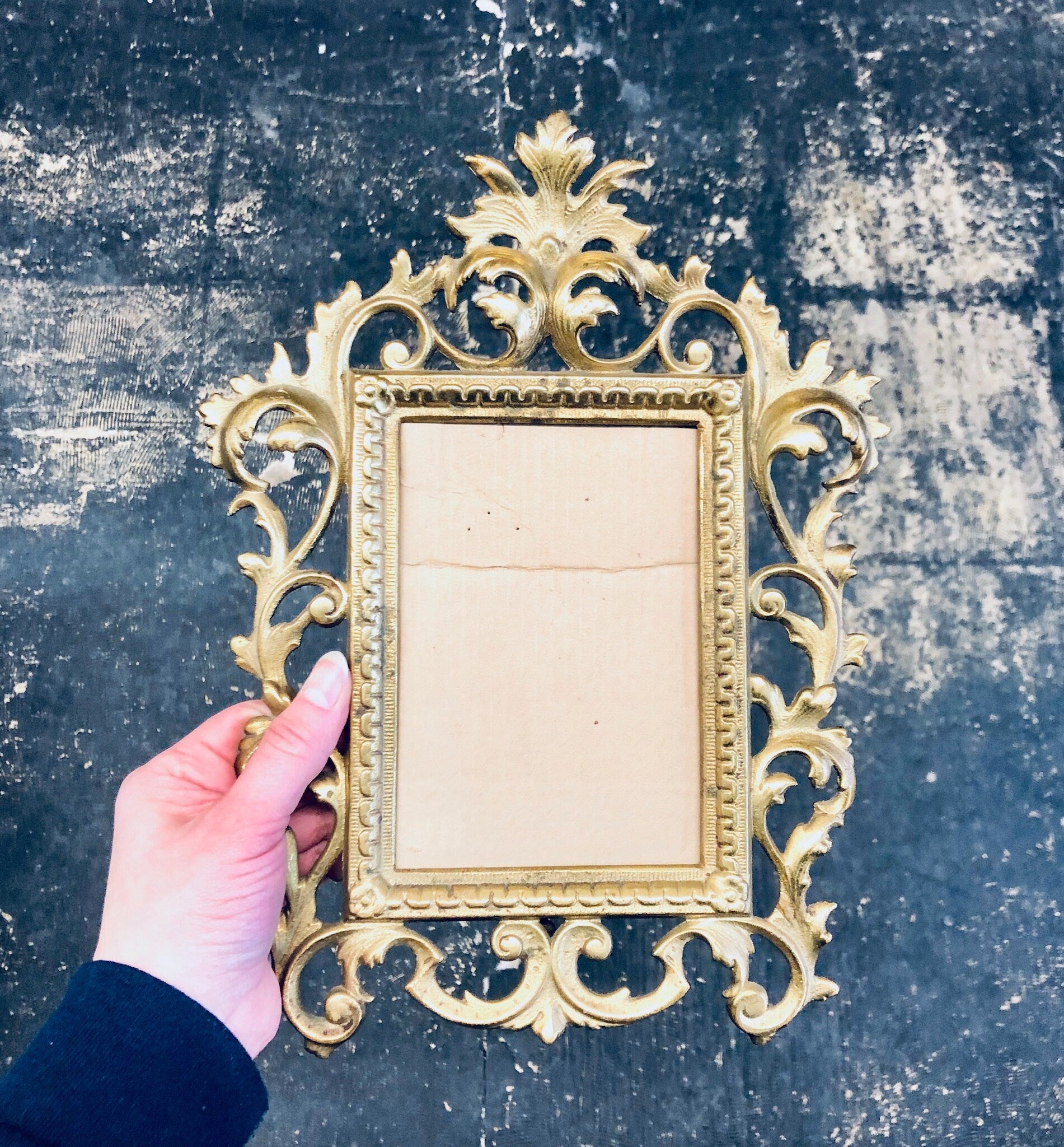 Vintage Brass Frame, Brass Picture Frame, Vintage Home Decor, Vintage Frame, Ornate Brass Frame, Valentines Day Gift, Brass Decor, Ornate