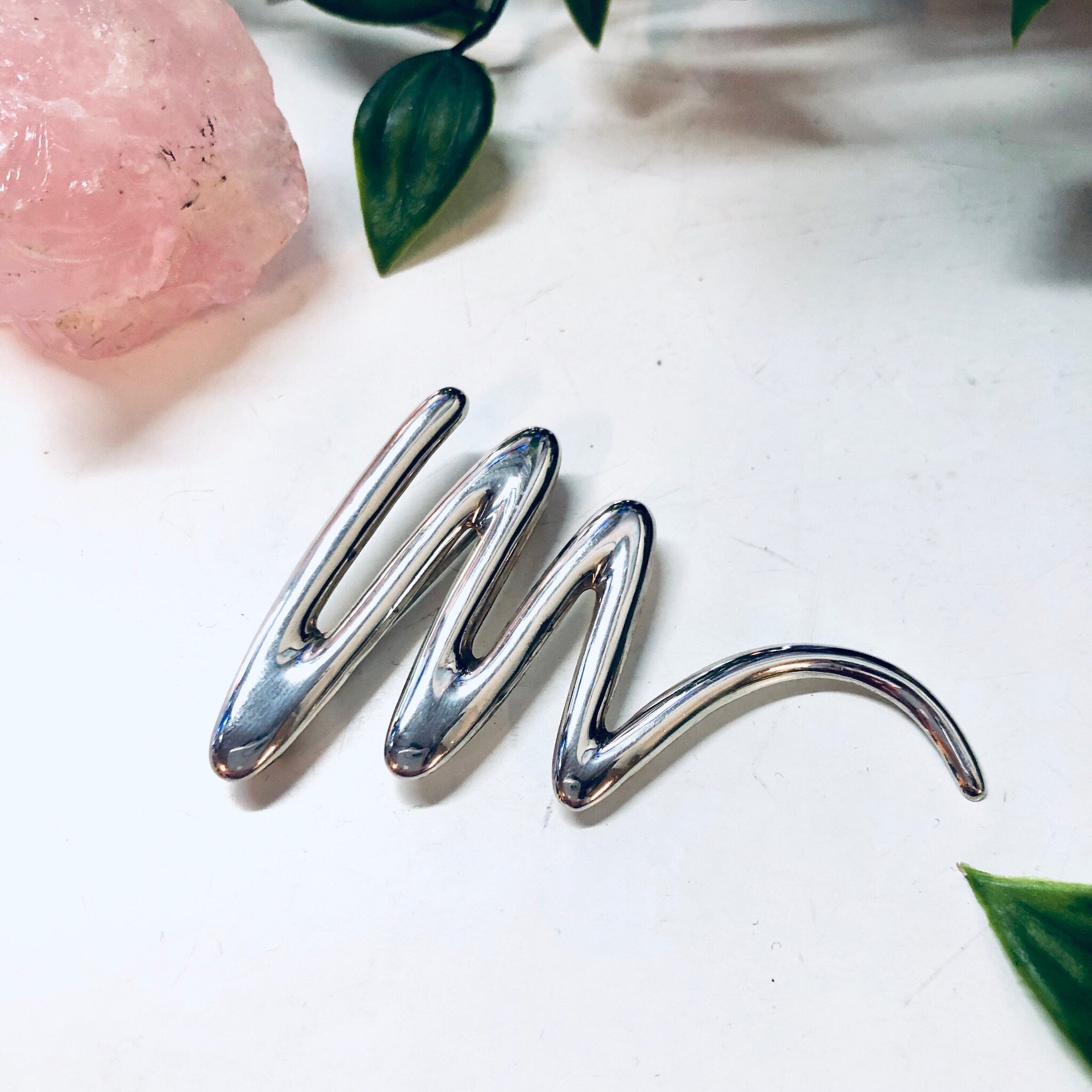 Vintage Brooch, Silver Brooch, Squiggle Pin, Vintage Pin, Vintage Jewelry, Sterling Silver, Abstract Jewelry, Line Design, Valentines Day