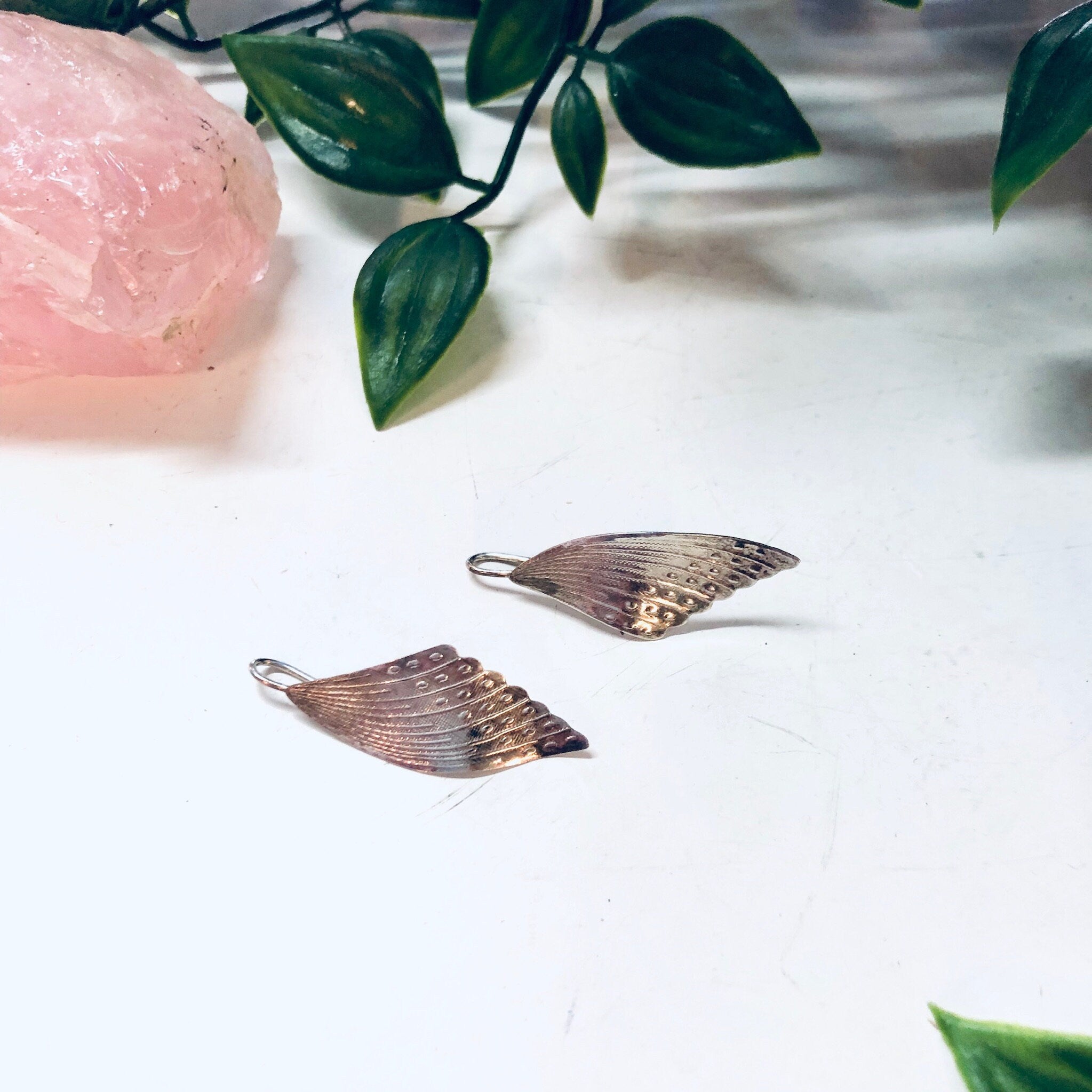Vintage Silver Earrings, Wing Earrings, Small earrings, Pierced Ears, Vintage Jewelry, Valentines Day Gift, Cute Wing Earrings, Feathers,
