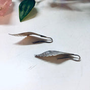 Vintage Silver Earrings, Wing Earrings, Small earrings, Pierced Ears, Vintage Jewelry, Valentines Day Gift, Cute Wing Earrings, Feathers,