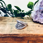 Vintage Silver Ring, Sterling Silver, Vintage Jewelry, Statement Ring, Filagree Ring, Cut Out Ring, Unique Ring, Valentines Day Gift, 925