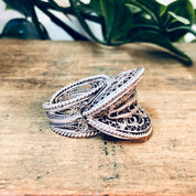 Vintage Silver Ring, Sterling Silver, Vintage Jewelry, Statement Ring, Filagree Ring, Cut Out Ring, Unique Ring, Valentines Day Gift, 925