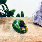 Green Plastic Ring, Retro Jewelry, Vintage Jewelry, Green and Yellow, Round Ring, Ball Ring, Valentines Day Gift, Green Marble, statement