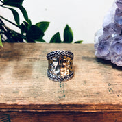 Vintage Ring, Hammered Ring, Vintage Jewelry, Rope Ring, Statement Jewelry, Valentines Day Gift, Thick Band Ring, Unique Jewelry,