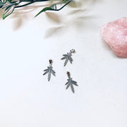 Vintage Silver Pendant, Vintage Jewelry, Weed Pendant, 420, Hippie Jewelry, Small Pendant, Boho Hippie Jewelry, Marijuana Pendant, Weed Leaf
