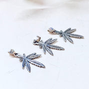 Vintage Silver Pendant, Vintage Jewelry, Weed Pendant, 420, Hippie Jewelry, Small Pendant, Boho Hippie Jewelry, Marijuana Pendant, Weed Leaf