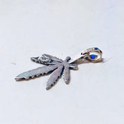 Vintage Silver Pendant, Vintage Jewelry, Weed Pendant, 420, Hippie Jewelry, Small Pendant, Boho Hippie Jewelry, Marijuana Pendant, Weed Leaf