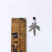 Vintage Silver Pendant, Vintage Jewelry, Weed Pendant, 420, Hippie Jewelry, Small Pendant, Boho Hippie Jewelry, Marijuana Pendant, Weed Leaf