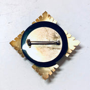 Vintage Brooch, Vintage Jewelry, Costume Jewelry, Gold Toned Jewelry, Black and Gold, Vintage Pin, Mother of Pearl, Statement Jewelry, Gold